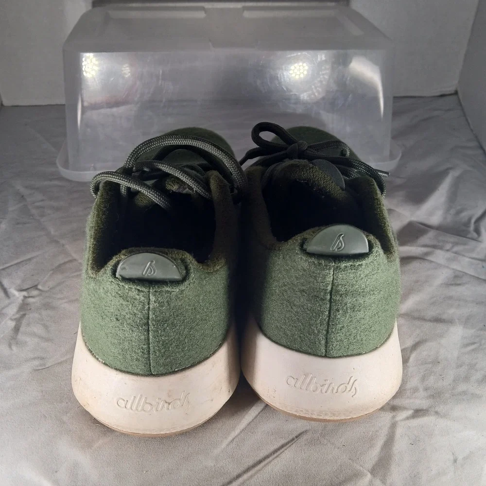 Allbirds Wool Runner Womens‎ 9 Olive Green Merino Wool Sneakers WRM W9 0523 NV1